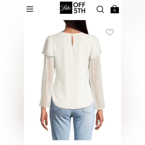 Rebecca Taylor Ruffled Silk Blouse❤️🔥 NWT - Picture 3 of 4